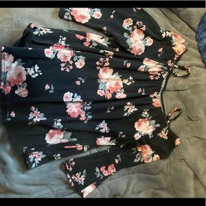 Off The Shoulder Floral Shirt